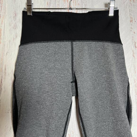 Lululemon Train Times Crop Leggings SIZE 8 Gray Black Luxtreme Training Pants - Picture 8 of 13